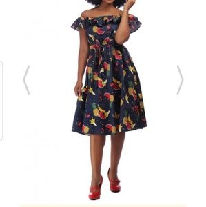 Collectif Mainline Ronda Polka Fruit Swing Dress